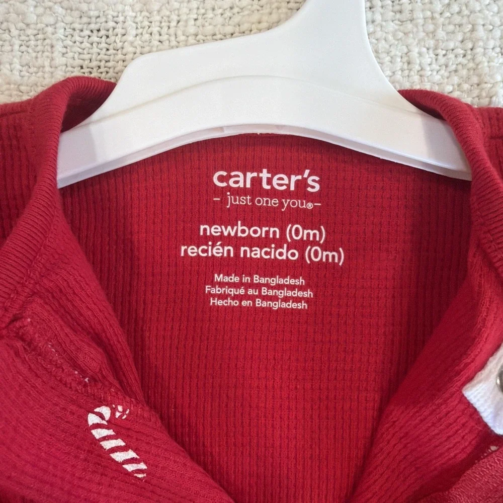 NWT Carters Just One Year Christmas Sleeper Newborn